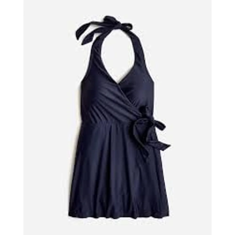 New J.Crew Halter wrap swim dress